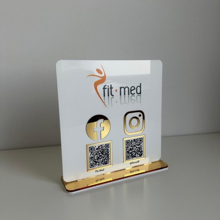SCHILD MIT ZWEI QR-CODES 21 × 21 CM