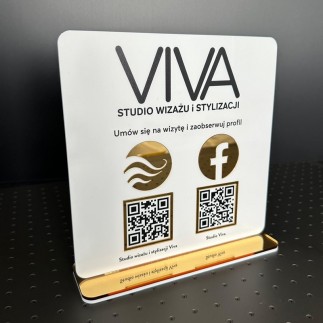 SCHILD MIT ZWEI QR-CODES 21 × 21 CM